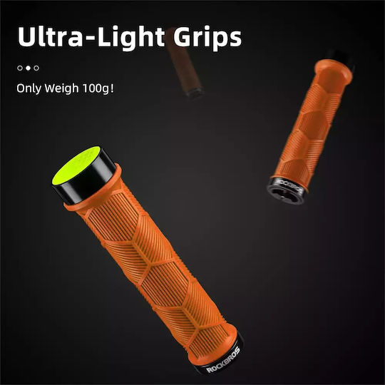 Rockbros HU-7098586731664 Bicycle Handlebar Grips in Orange Color