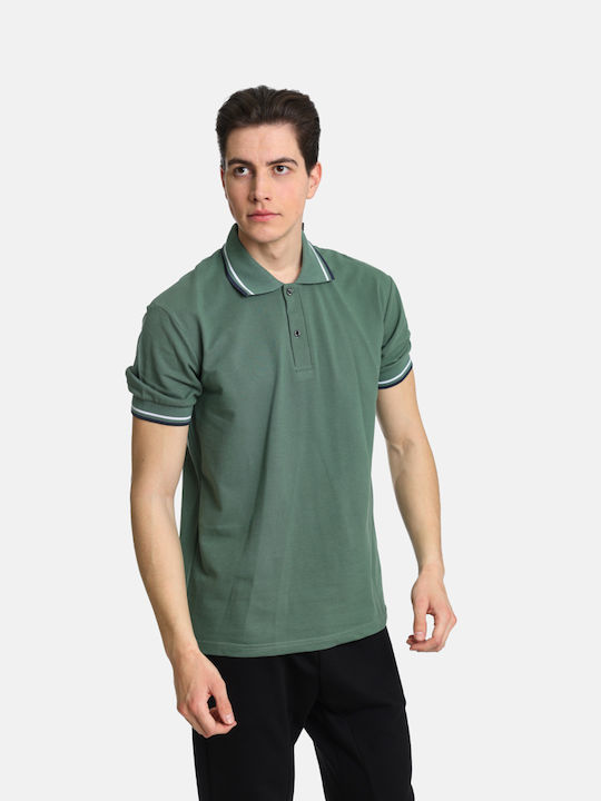 Paco & Co Bluza Bărbătească cu Mânecă Scurtă Polo Mint