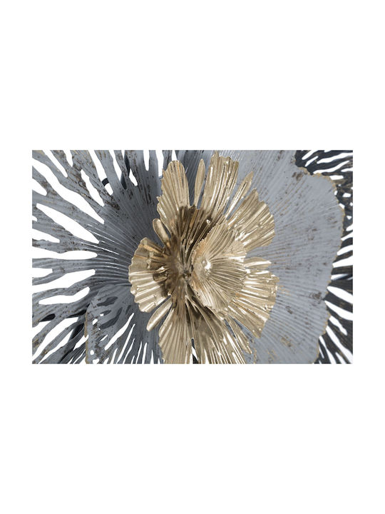 Mauro F Wall Decor Grey Made of Metallic 97.8x7x59cm