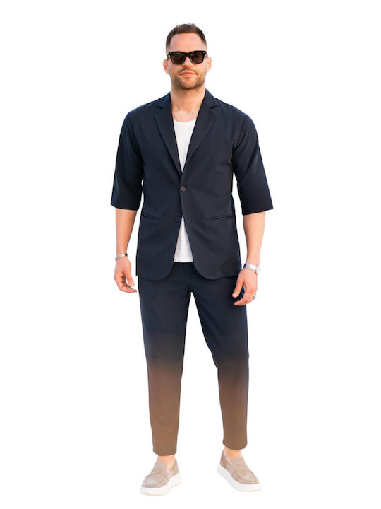 Hose in Lockere Passform blue