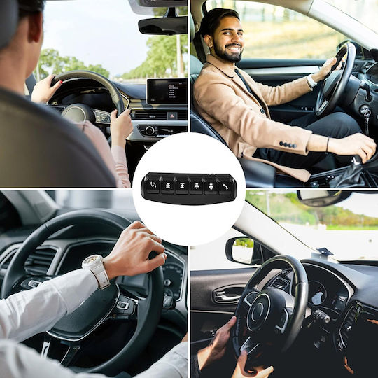 Car Steering Wheel Controller (Wireless with Independent Bluetooth and 6 Buttons) Music Playback Radio Calls Volume Android Car Wireless Screen 1-din 2-din Radio Control OEM Universal Steering Wheel Buttons Remote Control Radio OEM (12 Interest-Free Installments)