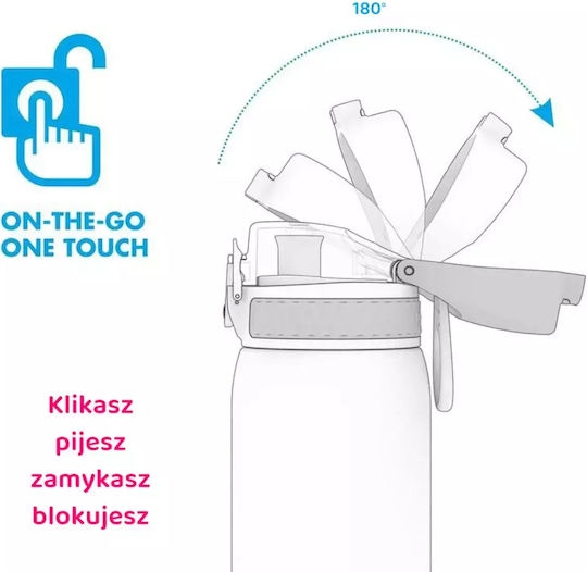 Πλαστικό Παγούρι Pod 350ml Ion8 Με Πάντα - Ροζ