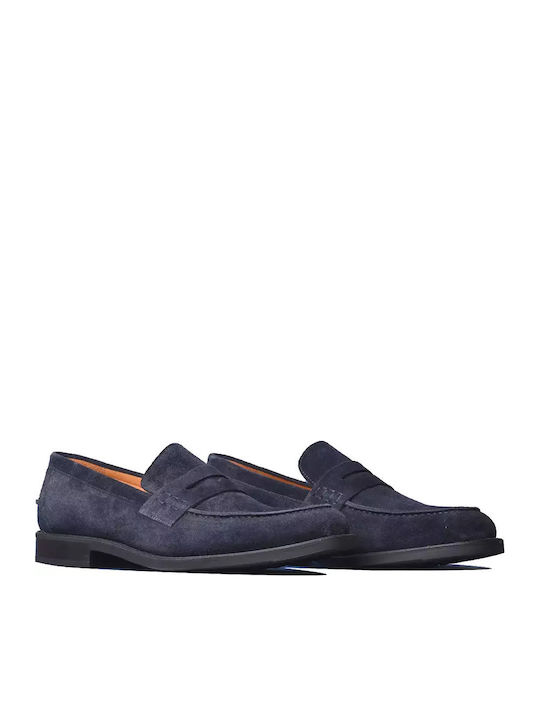 Men's Suede Moccasins Blue