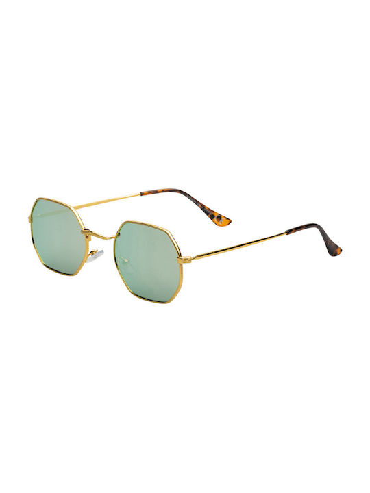 Spezia Sunglasses with Gold Metal Frame and Pink Mirror Lens 01-3066-6