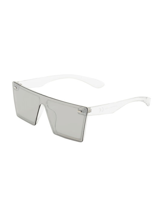 Women's Sunglasses with Gray Plastic Frame and Black Mirror Lens 02-1233-09