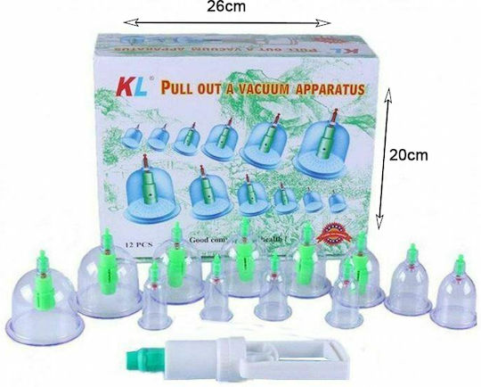 Therapeutic Device with Suction Cups against Cellulite and Wrinkles 12pcs
