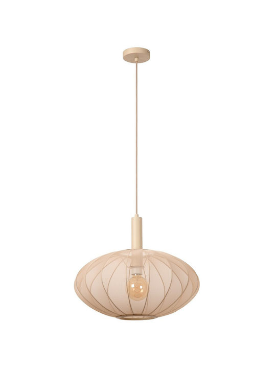 Lucide Lightning Adjustable Pendant Light Beige with Socket E27 50cm