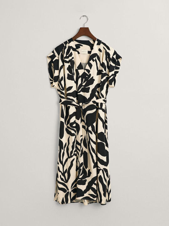 Summer Midi Dress Black/White