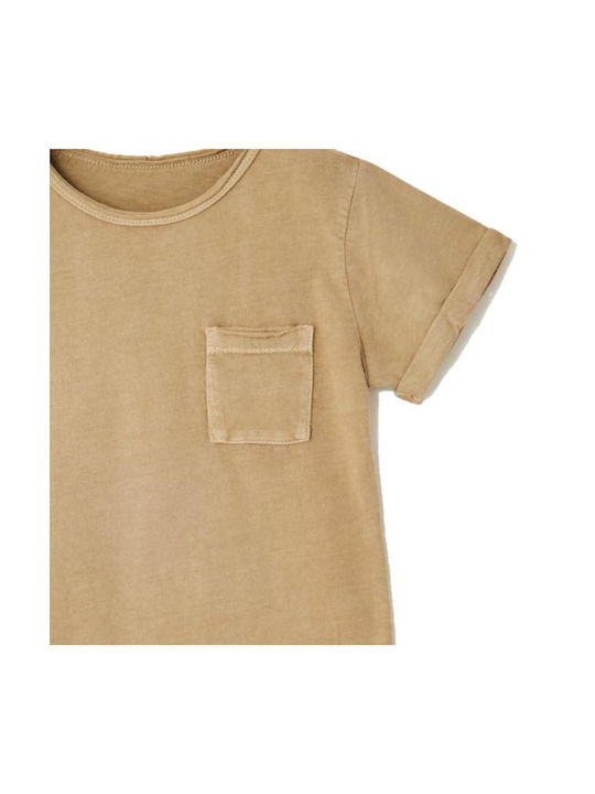 Yellow sleepy star Kinder-T-Shirt Beige