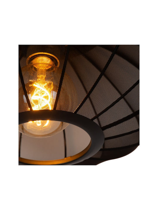 Lucide Lightning Adjustable Pendant Light Black with Socket E27 50cm