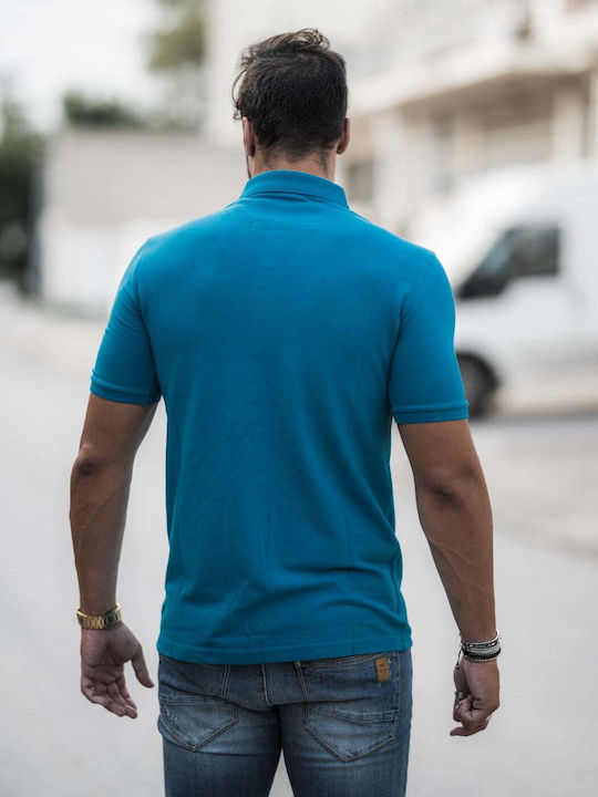 Yolofashion Men's Blouse Polo Turquoise