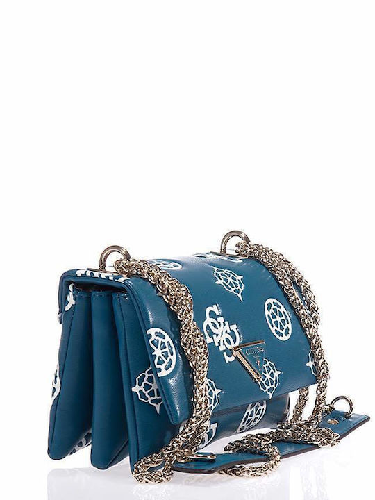 Guess Logo Damen Tasche Crossbody Blau