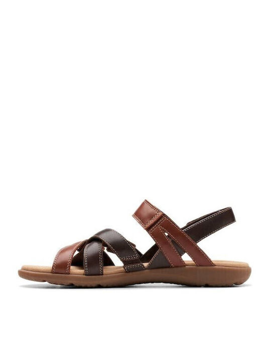 Elizabelle Gem Flache Sandalen für Damen in Braun Farbe