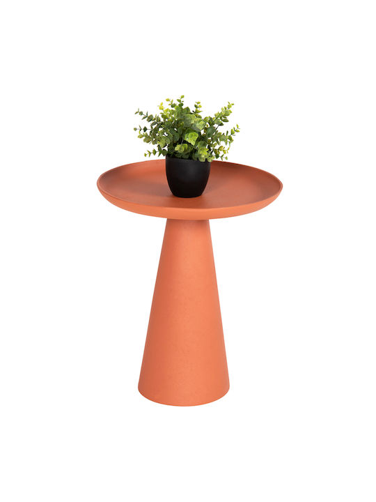 Rundes Beistelltisch Delcon Metall Orange M39.5xL39.5xH47cm