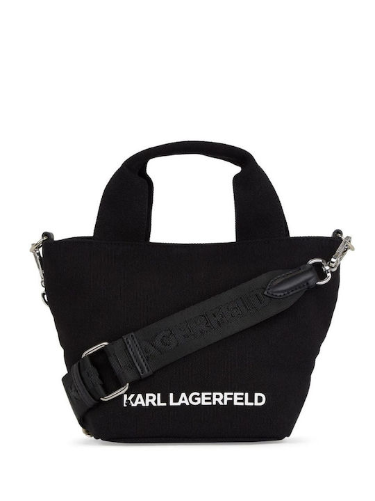 Karl Lagerfeld Signature Γυναικεία Τσάντα Shopper Ώμου Μαύρη