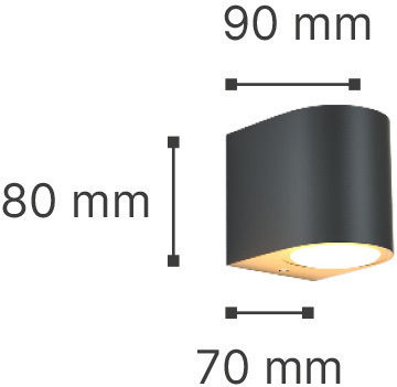 Inlight Wall-Mounted Outdoor Spot Light GU10 IP54 9x7x8εκ.