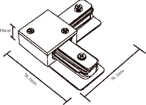 Inlight Track Connector for Lighting Fixtures Black TC1-029-Black