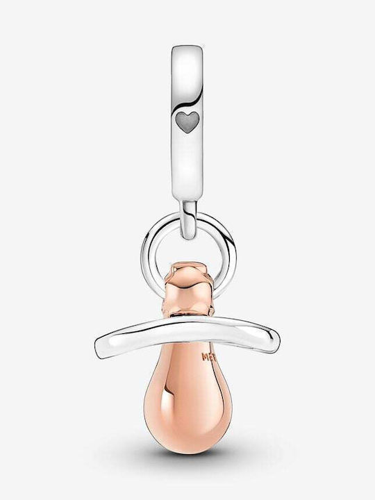 Pandora Charm με Πέτρες από Ροζ Επιχρυσωμένο Ασήμι με Ζιργκόν