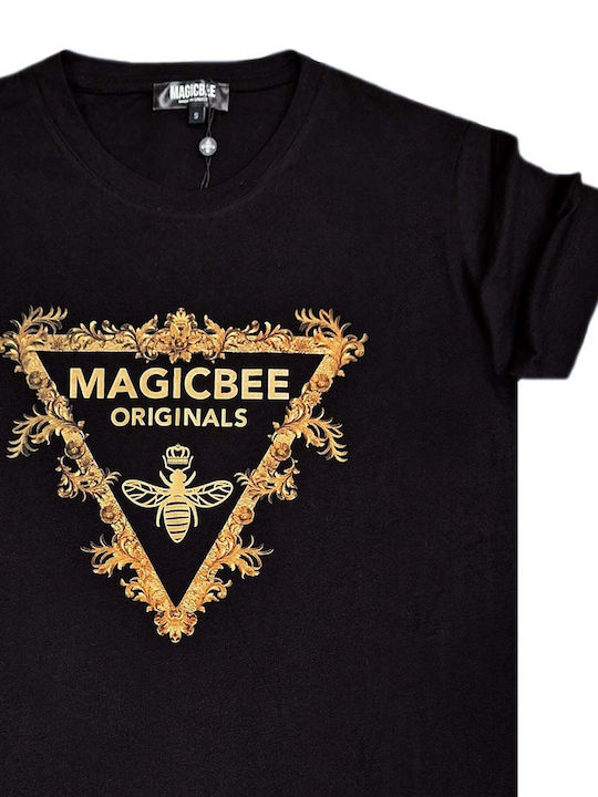 Magic Bee Ανδρικό T-shirt Κοντομάνικο Μαύρο