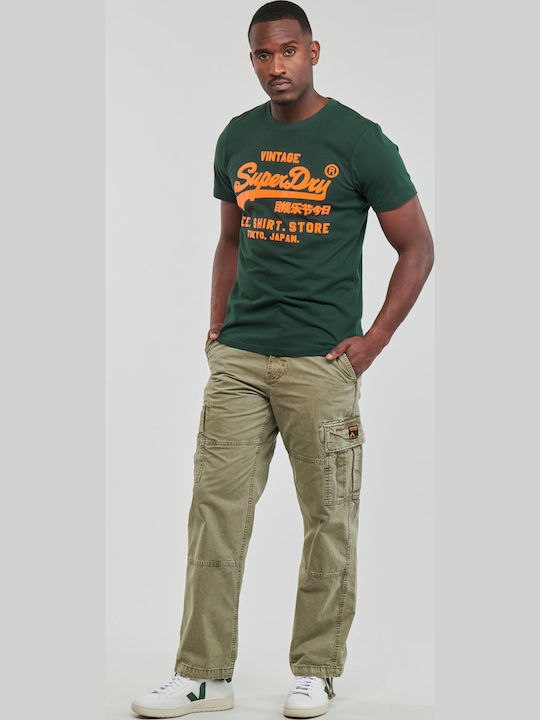 Men's Cargo Baggy Trousers Green