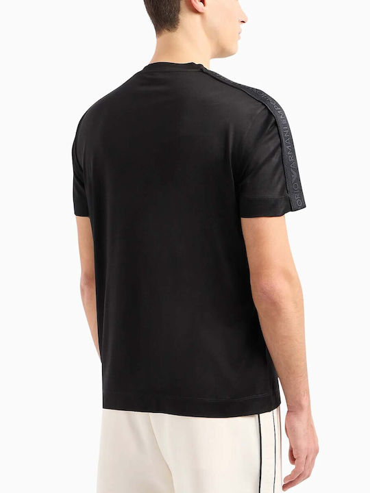 Emporio Armani T-shirt Bărbătesc cu Mânecă Scurtă Negru