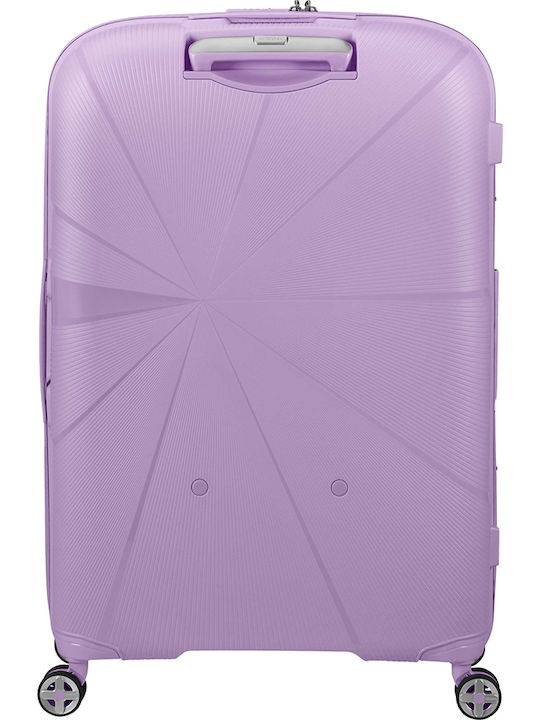 American Tourister Starvibe Spinner Exp 77 Large Hard Suitcase Digital Lavender with 4 Wheels Height 77cm