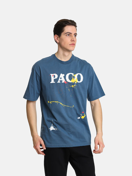 Paco & Co Men's Short Sleeve Blouse BLUE