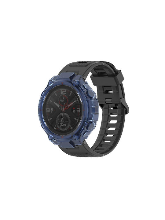За Huami Amazfit T-rex A1918 Tyrannosaurus TPU калъф за часовник (прозрачно син)
