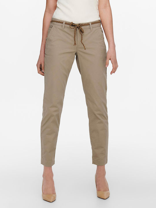 Only Women's Chino Trousers Ecru