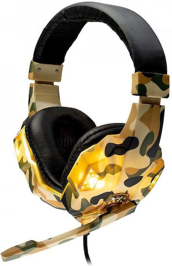 Spacer Gaming Über Ohr Gaming-Headset mit Verbindung USB Camo
