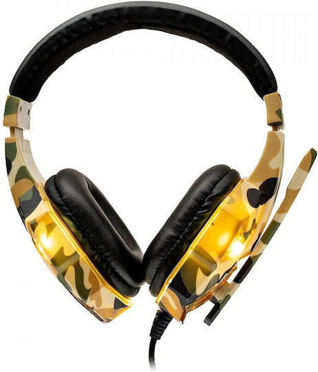 Spacer Gaming Über Ohr Gaming-Headset mit Verbindung USB Camo