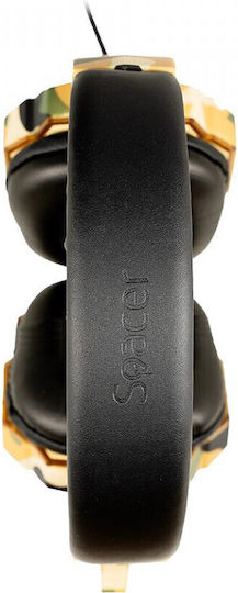 Spacer Gaming Über Ohr Gaming-Headset mit Verbindung USB Camo