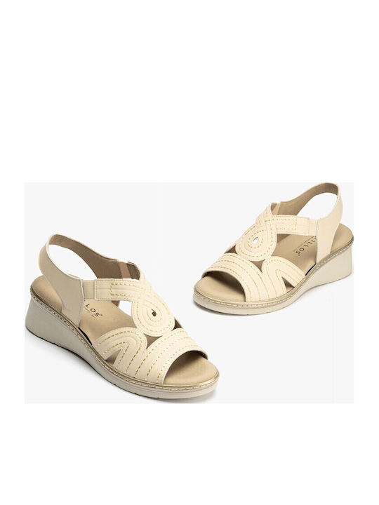 Anatomic Women's Leather Platform Shoes Beige