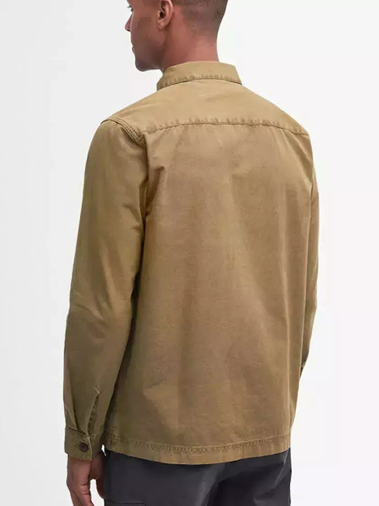 Barbour Ανδρικό Πουκάμισο Overshirt Βαμβακερό Χακί