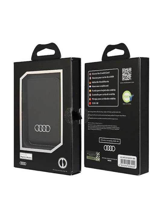 Audi Kunstleder Brieftasche Kartenschlitz Schwarz Magsafe Au-msch-q3/d1-bk