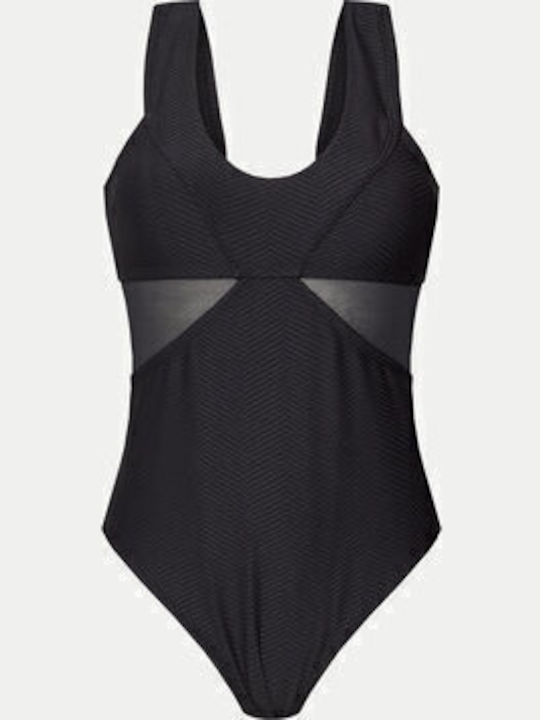 Saint Tropez Costum De Baie Întreg Negru Cu Burete Detașabil Pentru Bust Mare