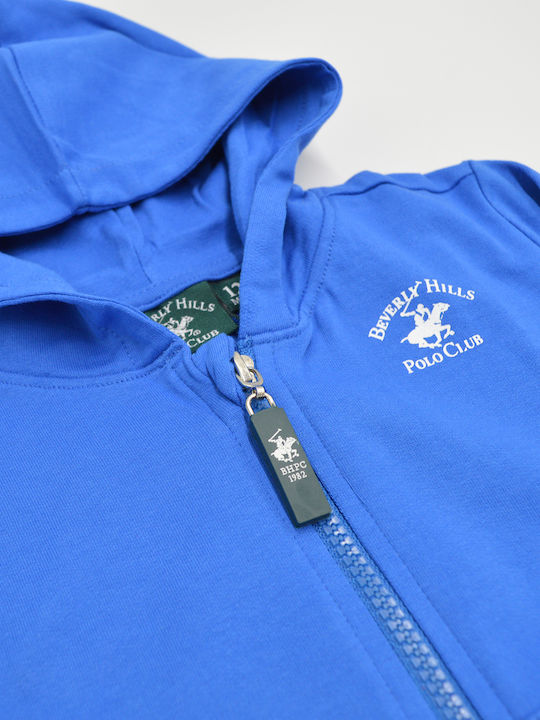 Beverly Hills Polo Club Kids Cardigan with Hood Blue