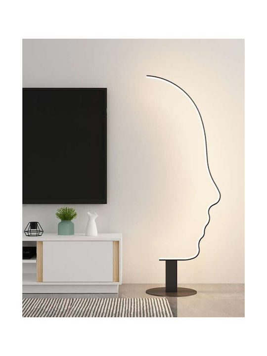 Atman LED Φωτιστικό Δαπέδου Υ156xΜ60εκ. με Ρυθμιζόμενο Λευκό Φως 5200lm Μαύρο