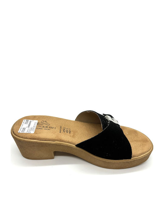 Women's Flat Sandals Anatomic in Black Color