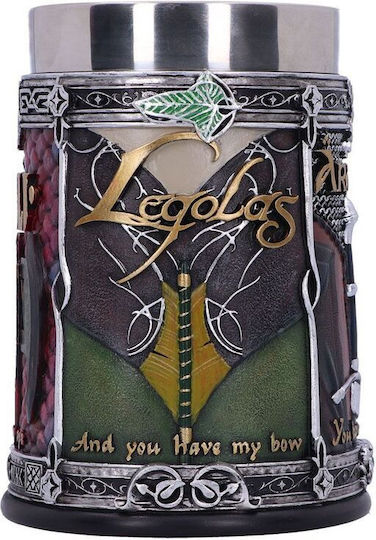Nemesis Now Lord Rings Tankard Glass Beer, μπίρας made of Stainless Steel in Gray Color