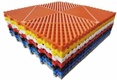 Plastic Grid Workshop Floor Tile Red Maxshine Gft02r