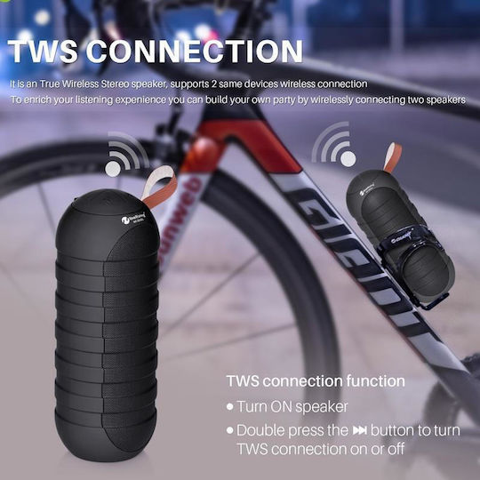 New Rixing Bluetooth Portable Speaker 3W with Radio and Battery Life up to 5 Hours Black NR-3025L