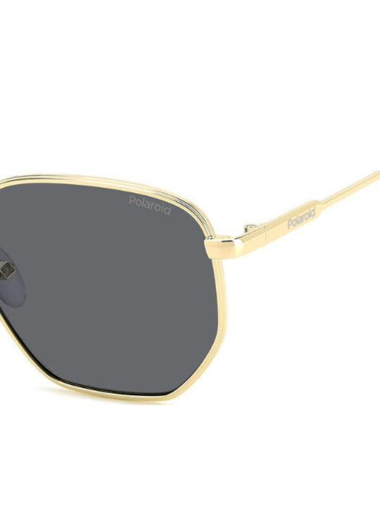 Polaroid Damen Sonnenbrille mit Gold Metall Gestell und Gray Linse PLD6214/S/X 2F7/M9