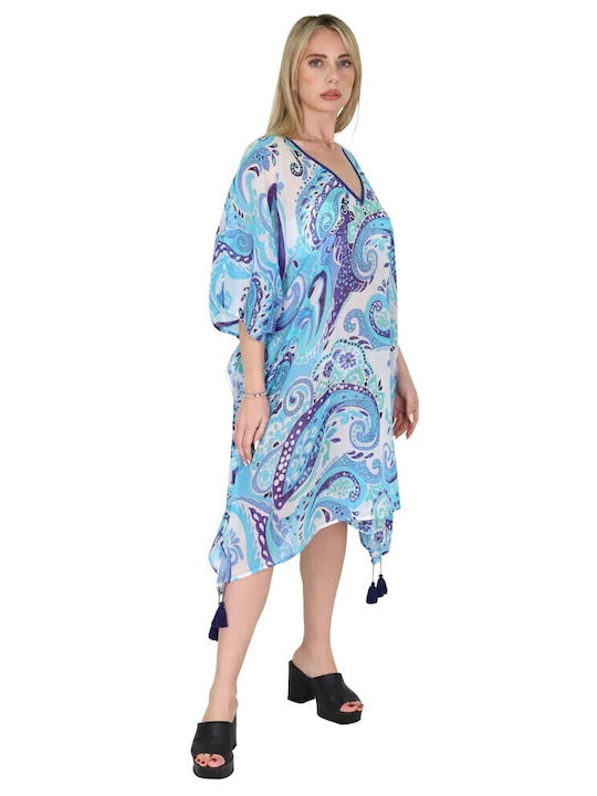 Aquablue Damen Kaftan Strand Sky Blue
