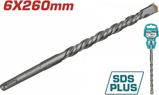 Total Four-Cut Diamond Drill S4L with SDS Plus Shank for Masonry 6x260mm