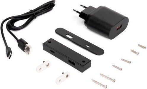 Emuca Priză Mortice Cu 2 Prize USB Neagră