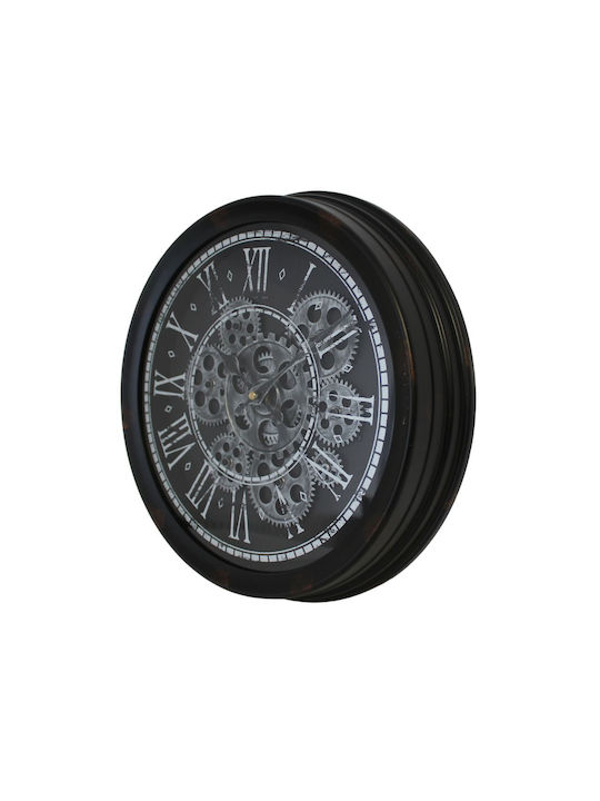 Koopman Ρολόι Τοίχου Πλαστικό Ασημί 34cm