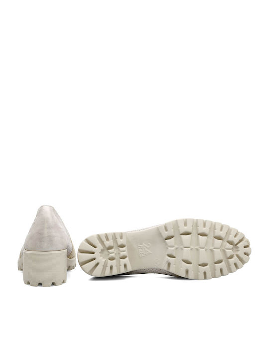 Leder Pumps Beige