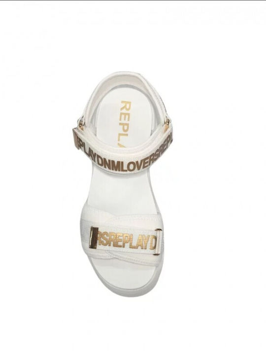 Replay Women's Flat Sandals in White Color