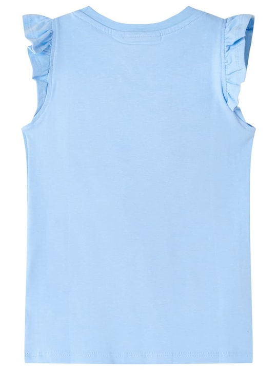 vidaXL Kids Blouse Short Sleeve Light Blue